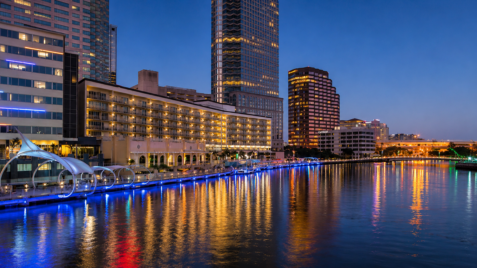 Hillsborough County landmark image Downtown Tampa & Riverwalk in Hillsborough County