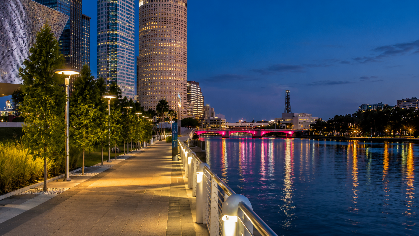 Tampa, FL landmark image Tampa Riverwalk in Tampa, FL